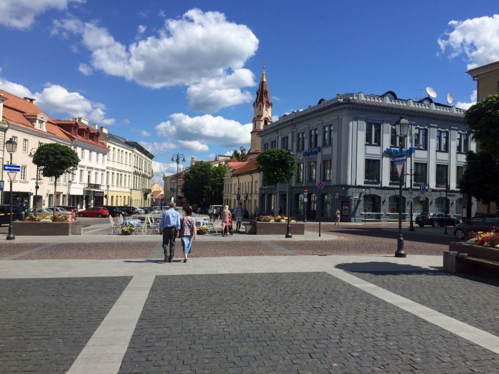 street scene in Vilnius