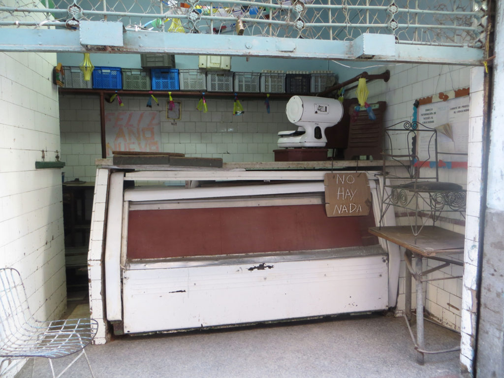 an empty shop in Havana
