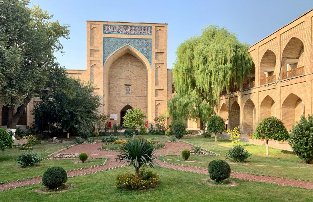 a beautiful courtyard of an Islamic school