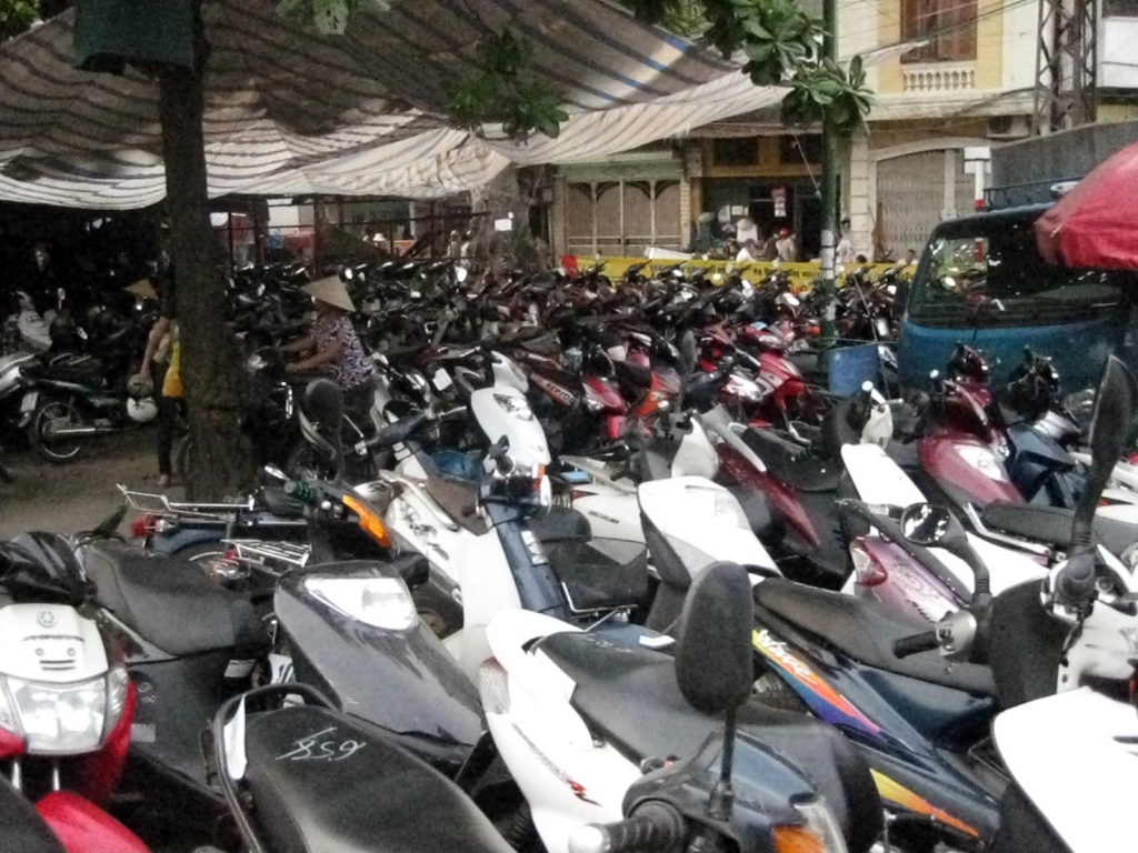 hundreds of motorbikes